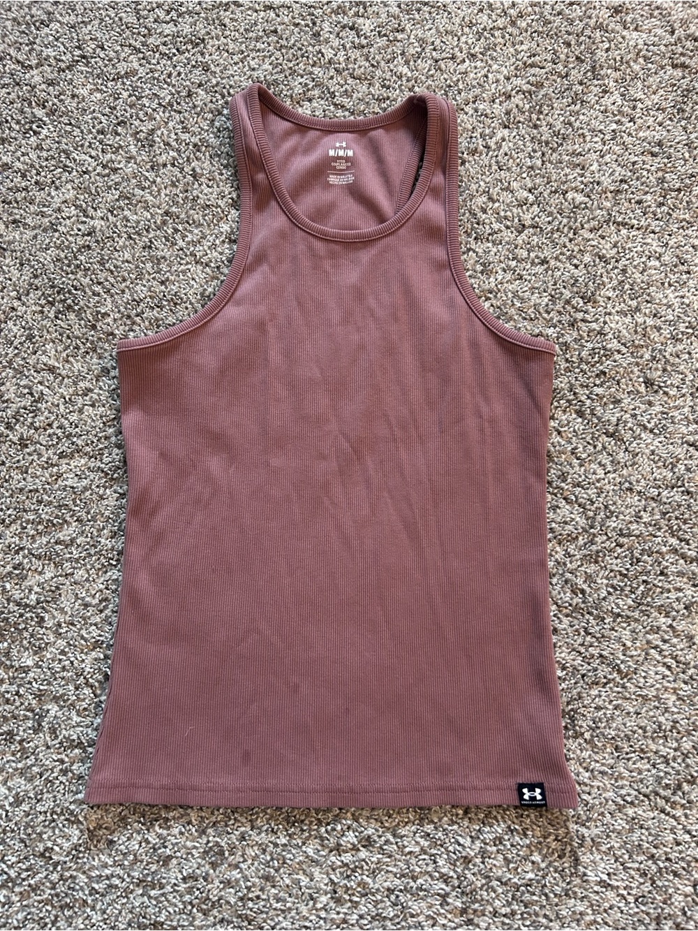 Under Armour Women's Mauve Ribbed Athletic Tank Top